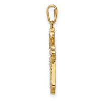 Load image into Gallery viewer, 14K w/White Rhodium CZ Cross Pendant
