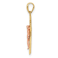 Load image into Gallery viewer, 14K Two-tone Crucifix Pendant
