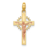 Load image into Gallery viewer, 14K Two-tone Crucifix Pendant
