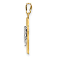 Load image into Gallery viewer, 14K Two-tone Crucifix Pendant
