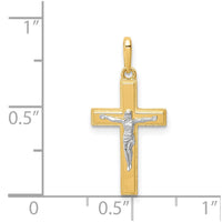 Load image into Gallery viewer, 14K Two-tone Crucifix Pendant
