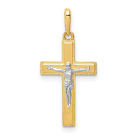 Load image into Gallery viewer, 14K Two-tone Crucifix Pendant
