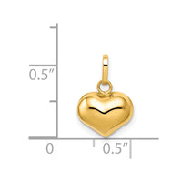 Load image into Gallery viewer, 14k Polished Puffed Heart Charm
