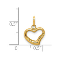 Load image into Gallery viewer, 14k Polished Cut-out Puffed Heart Charm
