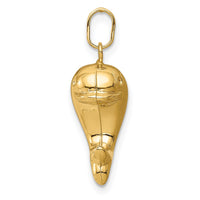 Load image into Gallery viewer, 14k Hollow Satin &amp; Polished Fish Charm
