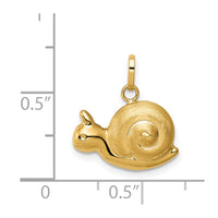Load image into Gallery viewer, 14k Hollow Satin &amp; Polished Snail Charm
