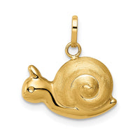 Load image into Gallery viewer, 14k Hollow Satin &amp; Polished Snail Charm
