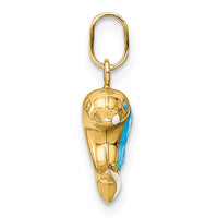 Load image into Gallery viewer, 14k Enameled Dophin Charm
