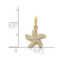 Load image into Gallery viewer, 14K CZ Starfish Pendant
