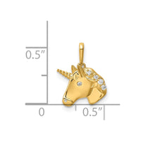 Load image into Gallery viewer, 14K Unicorn CZ Pendant
