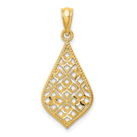 Load image into Gallery viewer, 14K Diamond-cut Dangle Pendant
