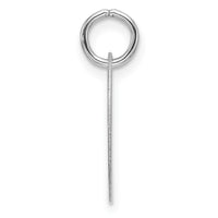 Load image into Gallery viewer, 14k Polished Black Enamel Letter W Initial Disk Charm
