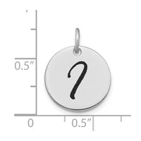 Load image into Gallery viewer, 14kw Polished Black Enamel Letter I Initial Disk Charm
