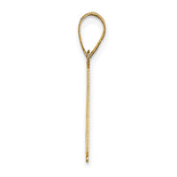 Load image into Gallery viewer, 14k Polished Etched Letter A Initial Pendant
