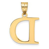 Load image into Gallery viewer, 14k Polished Etched Letter D Initial Pendant
