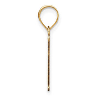 Load image into Gallery viewer, 14k Polished Etched Letter E Initial Pendant
