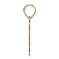 Load image into Gallery viewer, 14k Polished Etched Letter F Initial Pendant
