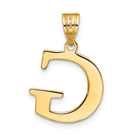 Load image into Gallery viewer, 14k Polished Etched Letter G Initial Pendant
