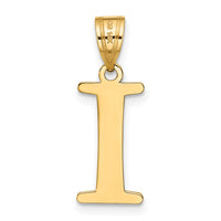 Load image into Gallery viewer, 14k Polished Etched Letter I Initial Pendant
