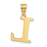 Load image into Gallery viewer, 14k Polished Etched Letter L Initial Pendant
