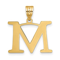 Load image into Gallery viewer, 14k Polished Etched Letter M Initial Pendant

