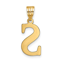 Load image into Gallery viewer, 14k Polished Etched Letter S Initial Pendant
