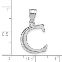 Load image into Gallery viewer, 14kw Polished Etched Letter C Initial Pendant
