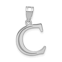 Load image into Gallery viewer, 14kw Polished Etched Letter C Initial Pendant
