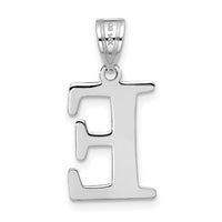 Load image into Gallery viewer, 14kw Polished Etched Letter E Initial Pendant
