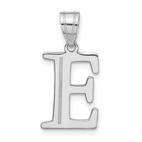 Load image into Gallery viewer, 14kw Polished Etched Letter E Initial Pendant
