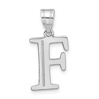 Load image into Gallery viewer, 14kw Polished Etched Letter F Initial Pendant
