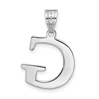 Load image into Gallery viewer, 14kw Polished Etched Letter G Initial Pendant
