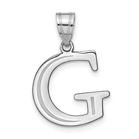 Load image into Gallery viewer, 14kw Polished Etched Letter G Initial Pendant
