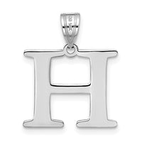 Load image into Gallery viewer, 14kw Polished Etched Letter H Initial Pendant
