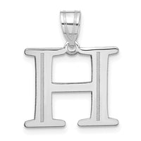 Load image into Gallery viewer, 14kw Polished Etched Letter H Initial Pendant
