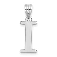 Load image into Gallery viewer, 14kw Polished Etched Letter I Initial Pendant
