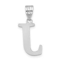 Load image into Gallery viewer, 14kw Polished Etched Letter J Initial Pendant
