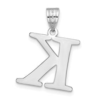 Load image into Gallery viewer, 14kw Polished Etched Letter K Initial Pendant
