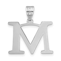 Load image into Gallery viewer, 14kw Polished Etched Letter M Initial Pendant
