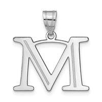 Load image into Gallery viewer, 14kw Polished Etched Letter M Initial Pendant
