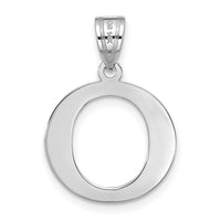 Load image into Gallery viewer, 14kw Polished Etched Letter O Initial Pendant
