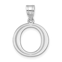 Load image into Gallery viewer, 14kw Polished Etched Letter O Initial Pendant
