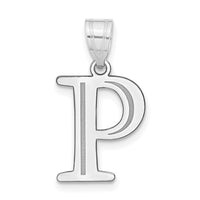 Load image into Gallery viewer, 14kw Polished Etched Letter P Initial Pendant
