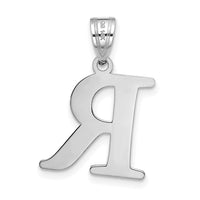 Load image into Gallery viewer, 14kw Polished Etched Letter R Initial Pendant

