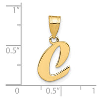 Load image into Gallery viewer, 14k Polished Script Letter C Initial Pendant

