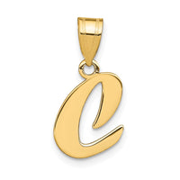 Load image into Gallery viewer, 14k Polished Script Letter C Initial Pendant
