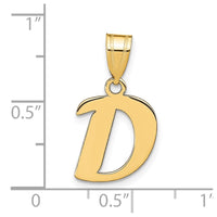 Load image into Gallery viewer, 14k Polished Script Letter D Initial Pendant
