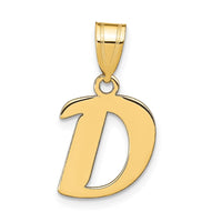 Load image into Gallery viewer, 14k Polished Script Letter D Initial Pendant
