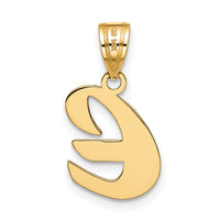 Load image into Gallery viewer, 14k Polished Script Letter E Initial Pendant
