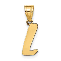 Load image into Gallery viewer, 14k Polished Script Letter L Initial Pendant
